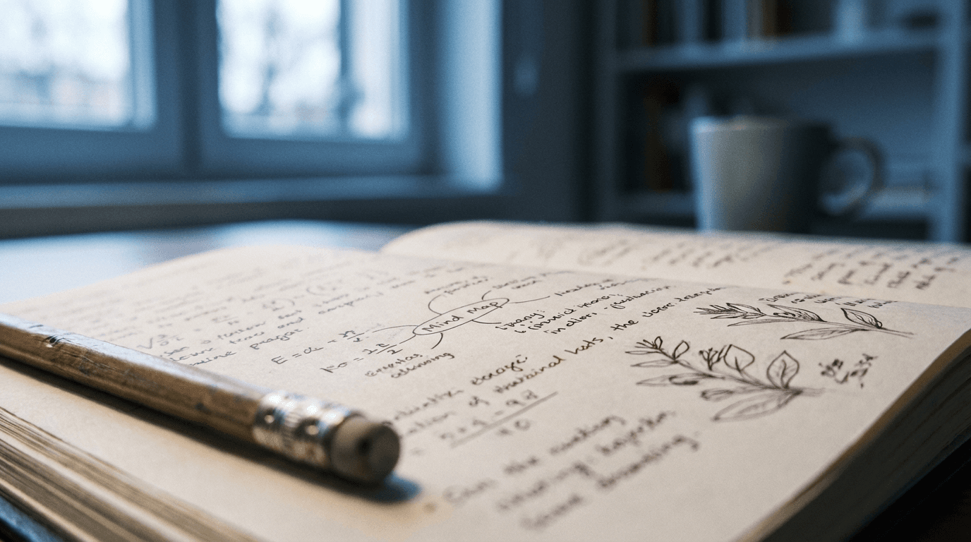 Close-up of vocabulary flashcards being practiced